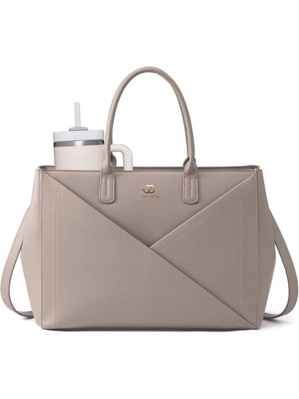 Stylish Laptop Tote Bag for Women | 16 Inch, Large Cup Holder, Work & Travel
